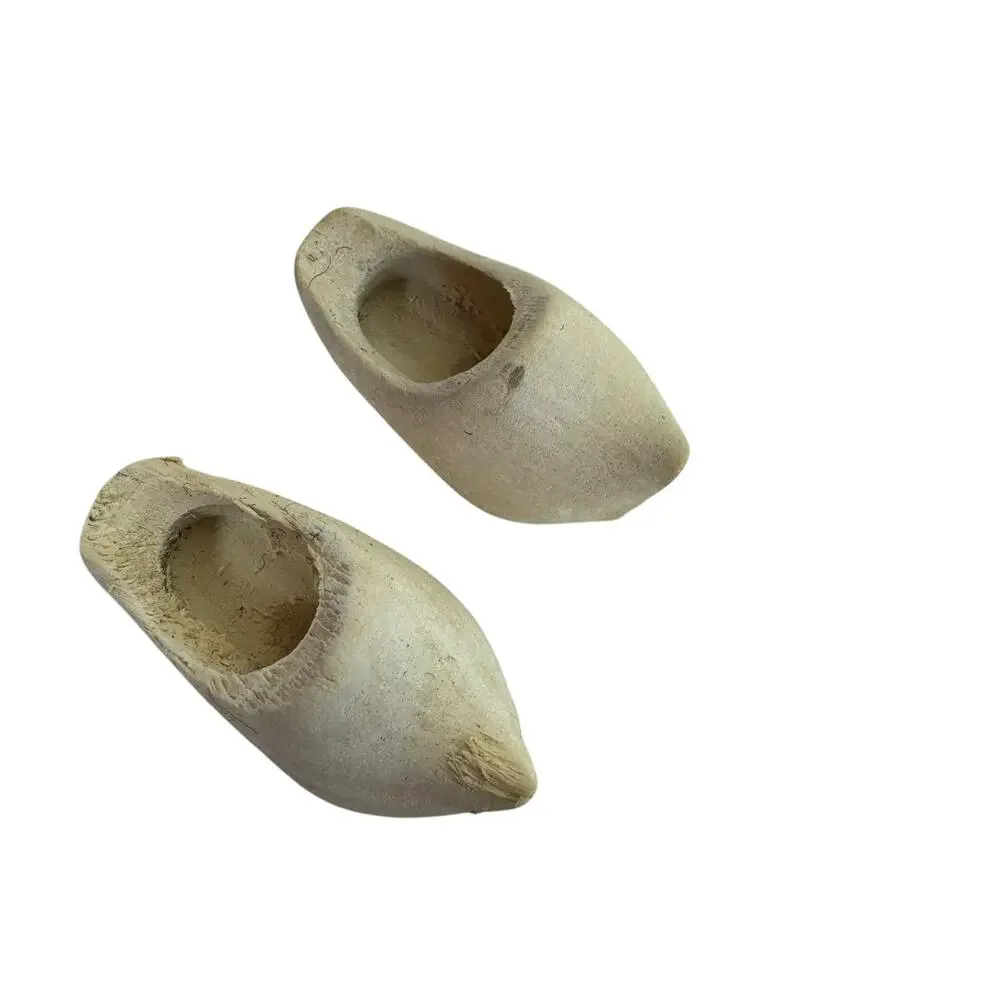 Vintage‎ Dutch Dolls Plastic With Sleeping Eyes Hand Carved Wooden Shoes 7.5